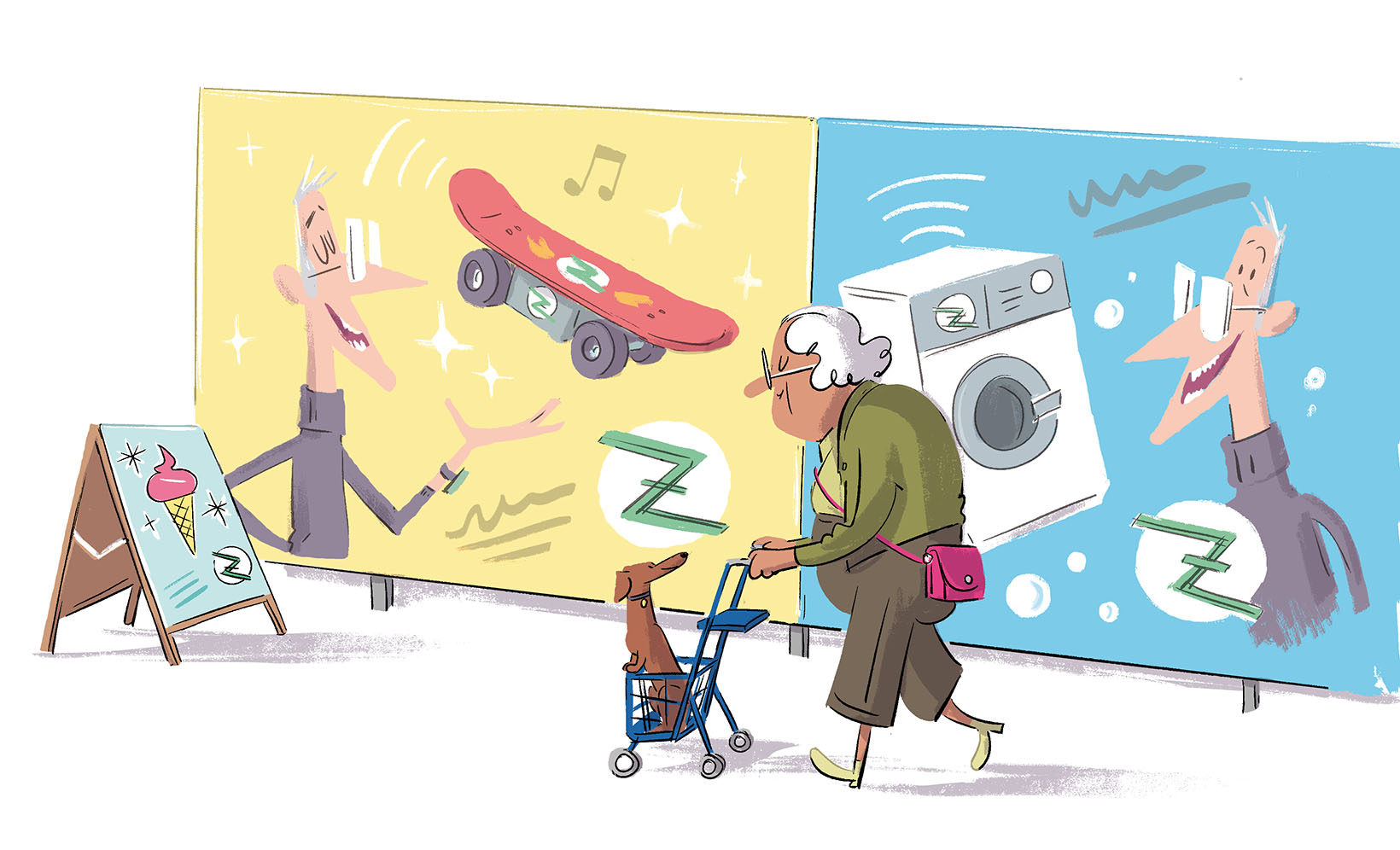 پیرزن و تبلیغ