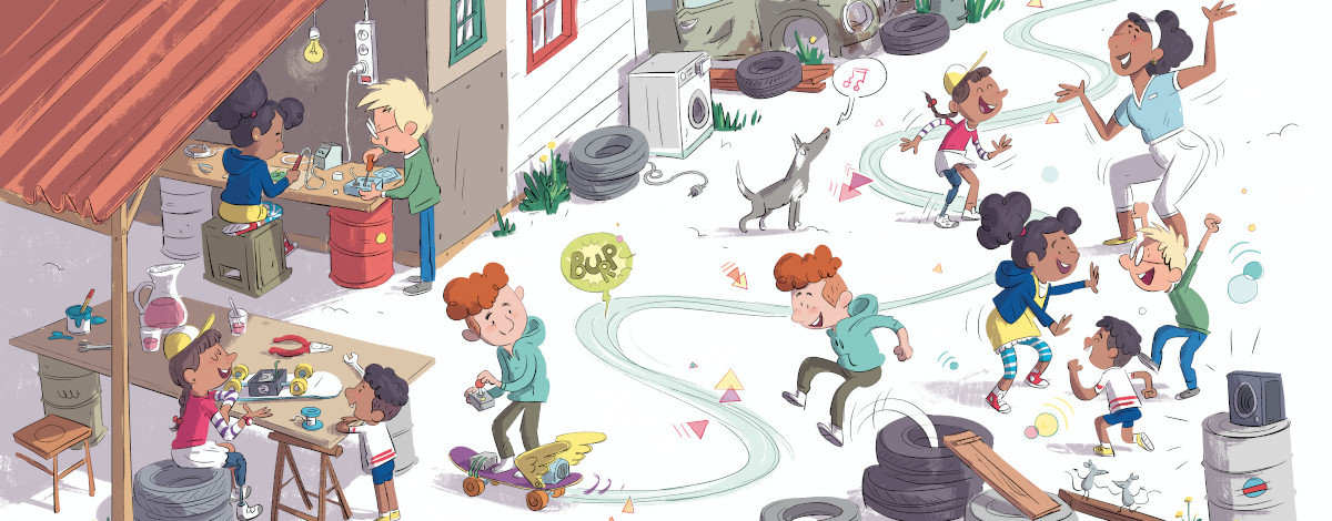 اِدا و زِنگمَن، کارگاه ساختن و تعمیر کردن بین دوستان