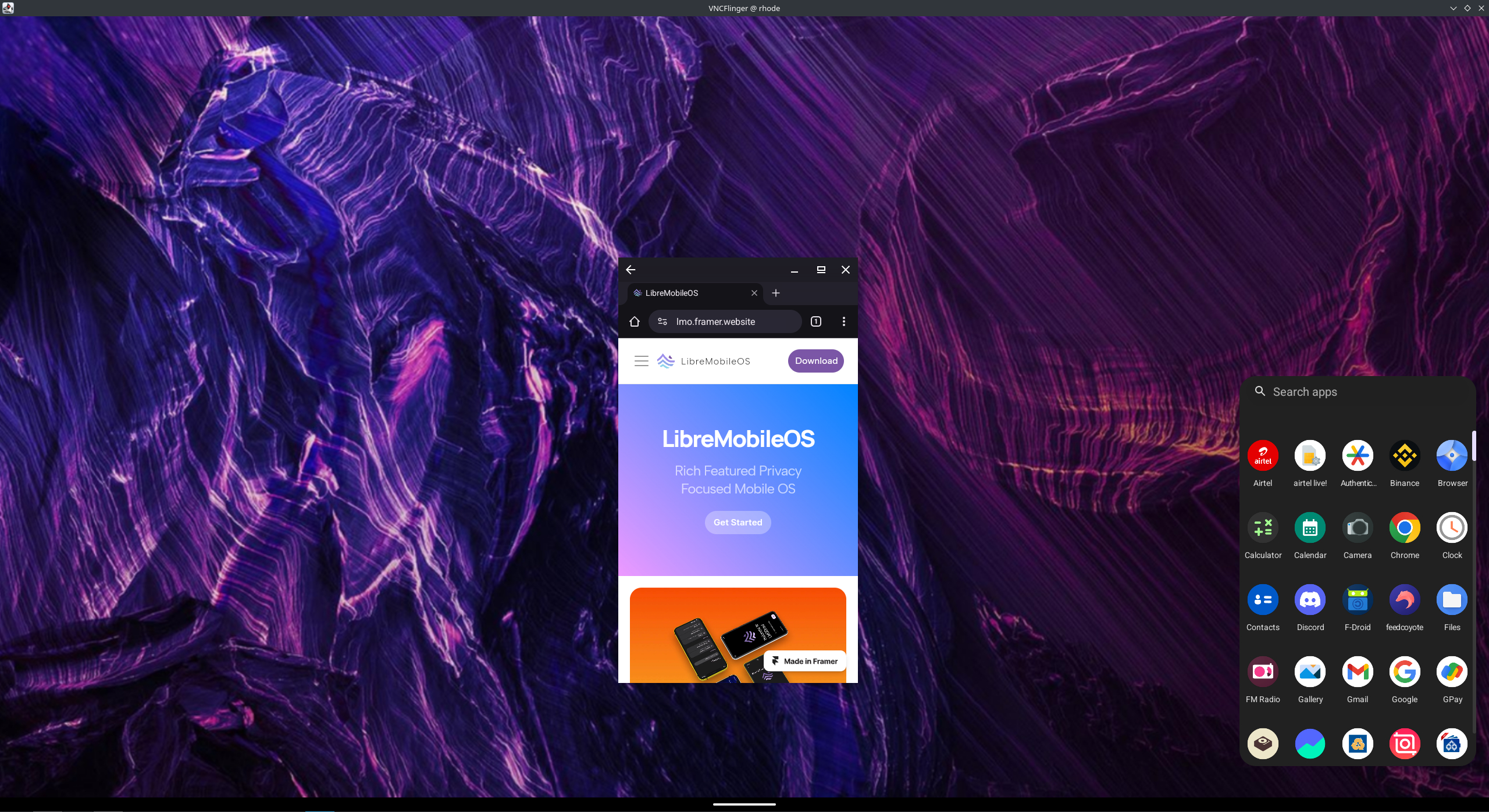 Enhanced Desktop Mode LibreMobile OS