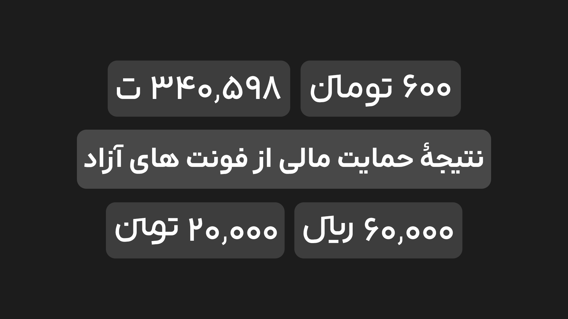 علاعم تومان و ریال فونت آراد